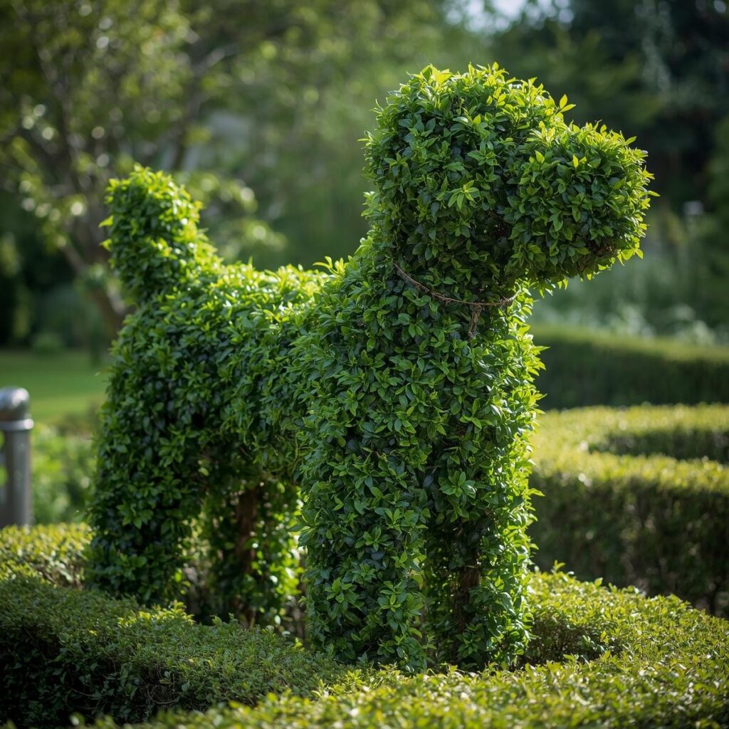 hond uit buxus